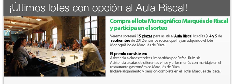 Compra el lote Monográfico Marqués de Riscal y participa en el sorteo